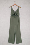 Gray Sleeveless Wide Leg Jumpsuit