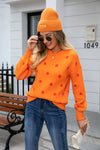 Women's Fashion Knit Polka Dot Pullover