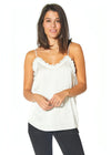 Woven Ruffle-Trim Camisole in Ivory