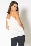 Woven Ruffle-Trim Camisole in Ivory