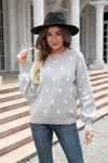 Women's Fashion Knit Polka Dot Pullover