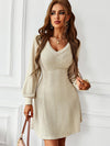 Women's temperament V-neck sexy waist dress