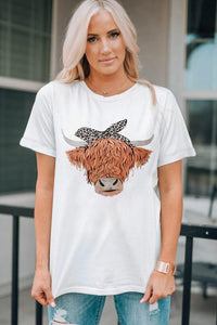 Animal Graphic Round Neck T-Shirt - Everydayswear