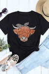 Animal Graphic Round Neck T-Shirt - Everydayswear