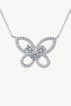 Moissanite Butterfly Pendant Necklace