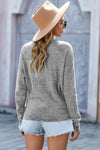 V Neck Wrap Front Knitted Top