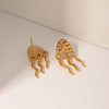 18K Gold-Plated Stainless Steel Jellyfish Earrings