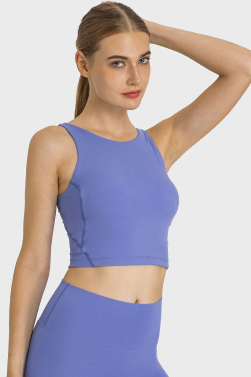 Feel Like Skin Highly Stretchy Cropped Sports Tank