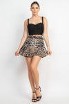 Belted Leopard High-rise Mini Skirt - Everydayswear