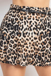 Belted Leopard High-rise Mini Skirt - Everydayswear