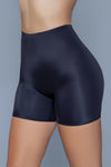 Black Seamless Mid-waist And Anti-chafing Slip Shorts - Everydayswear