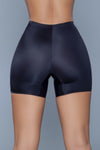 Black Seamless Mid-waist And Anti-chafing Slip Shorts - Everydayswear