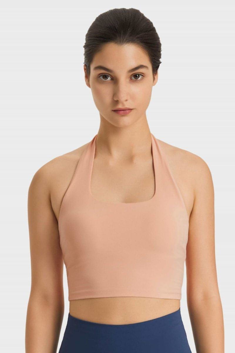 Breathable Halter Neck Sports Bra - Everydayswear