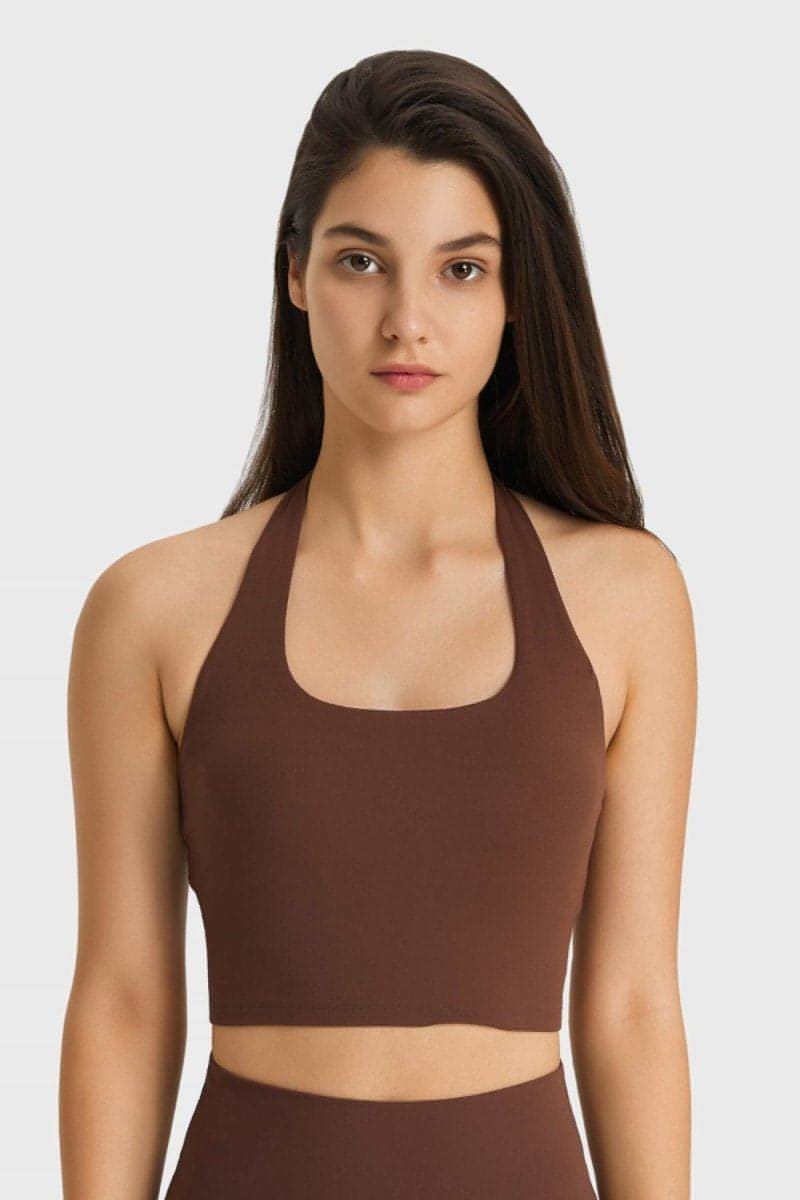 Breathable Halter Neck Sports Bra - Everydayswear