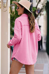 Button Front Shacket with Pockets - Everydayswear