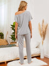 Round Neck Top and Pants Lounge Set