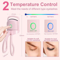 Professional Electric Eyelash Curler Kit for Long-Lasting, Perfectly Defined Lashes - Lightweight, Essential Makeup Tool