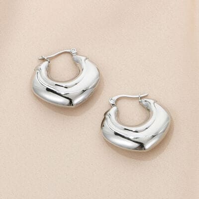 Stainless Steel Hinged Hoop Earrings