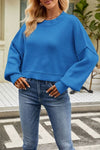 Round Neck Dropped Shoulder Sweater