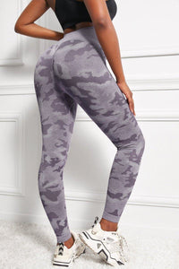 Camo Print Seamless High Waist Yoga Leggings - Everydayswear