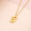 Pendant Rhinestone Stainless Steel Necklace