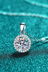 Chance to Charm 1 Carat Moissanite Round Pendant Chain Necklace - Everydayswear