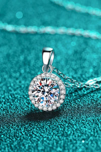 Chance to Charm 1 Carat Moissanite Round Pendant Chain Necklace - Everydayswear