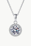 Chance to Charm 1 Carat Moissanite Round Pendant Chain Necklace - Everydayswear