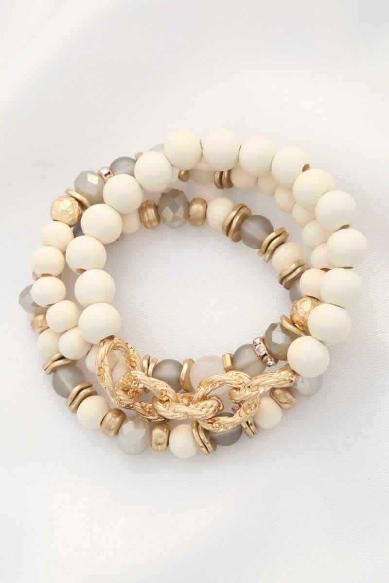 Circle Link Beaded Bracelet Set - Everydayswear