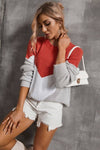 Color Block Round Neck Rib-Knit Sweater - Everydayswear