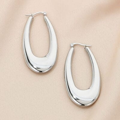 Stainless Steel Hinged Hoop Earrings