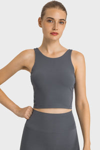 Feel Like Skin Highly Stretchy Cropped Sports Tank