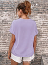 Round Neck Cuffed Sleeve T-Shirt