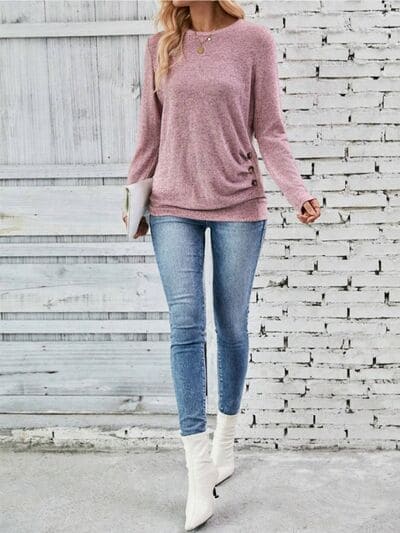 Round Neck Long Sleeve T-Shirt