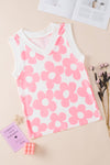 Flower Printed V-Neck Tank