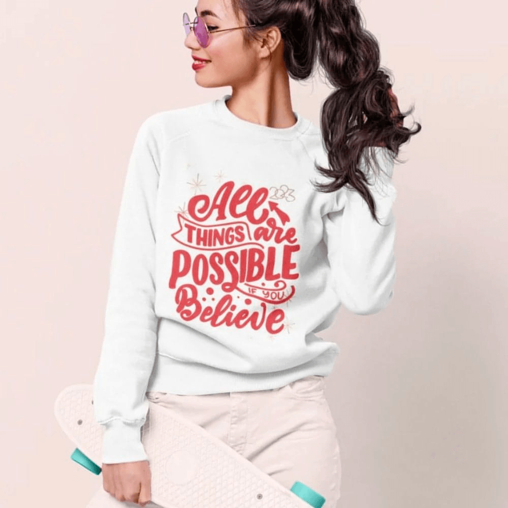 Womens 2023 Positive Message Sweatshirt