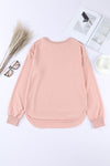 Side Slit Drop Shoulder Sweatshirt