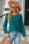 Round Neck Flounce Sleeve T-Shirt