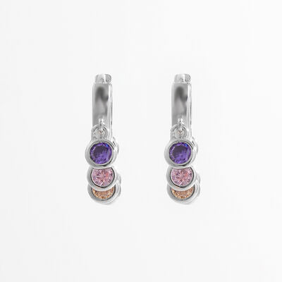 Zircon 925 Sterling Silver Huggie Earrings