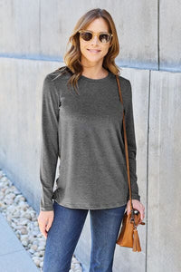 Basic Bae Full Size Round Neck Long Sleeve Top