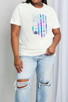 Simply Love Full Size NEVER GIVE UP Graphic Cotton Tee