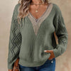 V-neck loose casual pullover women's sweater