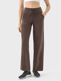 Drawstring Active Pants with Pockets