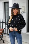 Women's Fashion Knit Polka Dot Pullover