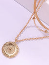 Fashion Versatile Round Tag Personality Simple Multi-Layer Bead Necklace For Women