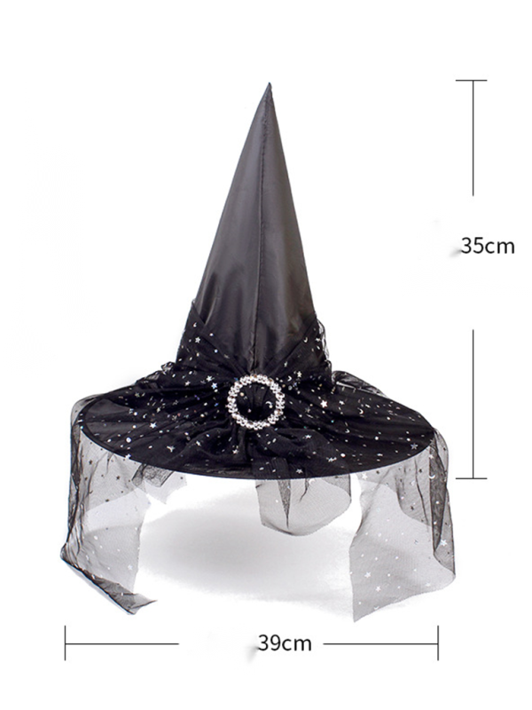 Halloween Hat Witch Party Black Pointed Hat