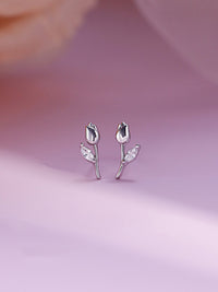 New flower earrings, personalized and elegant tulip earrings