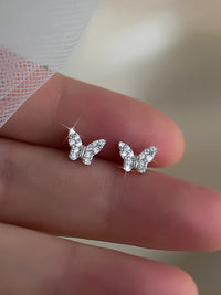 New Fashion Niche Design Butterfly Silver Needle Earrings