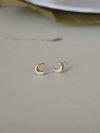 New glossy simple small crescent moon earrings