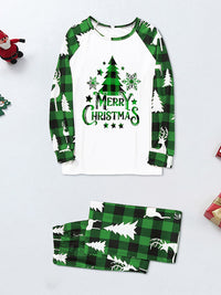 Christmas parent-child printed home pajamas two-piece set